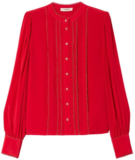 Stijlvol Overhemd Twinset , Red , Dames - L,Xs,2Xs