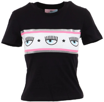 Stijlvol T-shirt voor vrouwen Chiara Ferragni Collection , Black , Dames - S,Xs