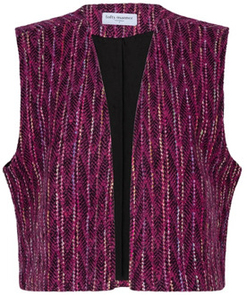 Stijlvolle Alyssa Blazer Vest Lofty Manner , Purple , Dames - L,Xs