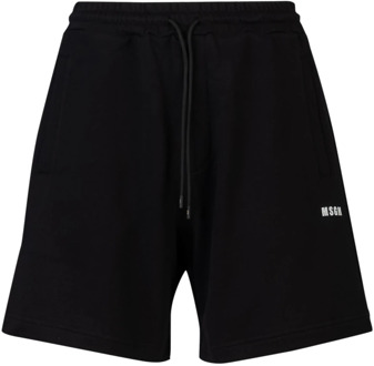 Stijlvolle Bermuda Shorts voor Mannen Msgm , Black , Heren