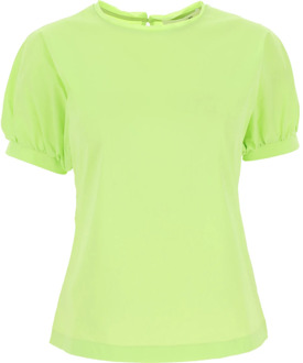 Stijlvolle Blauw en Groen T-Shirt voor Vrouwen Liviana Conti , Green , Dames - XS