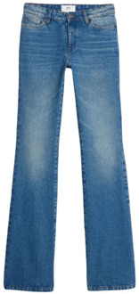 Stijlvolle Blauwe Katoenen Bootcut Jeans Ami Paris , Blue , Dames - W27