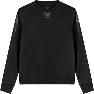 Stijlvolle Crewneck Sweatshirt met Metalen Dots add , Black , Dames - Xl,L,M,S,Xs