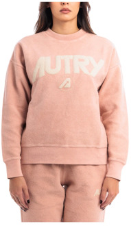 Stijlvolle Crewneck Sweatshirt voor Vrouwen Autry , Pink , Dames - S,Xs