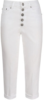 Stijlvolle Cropped Jeans Dondup , White , Dames - W25,W27,W24,W26,W29