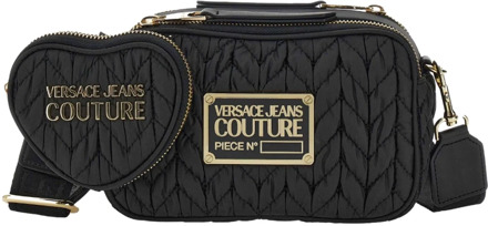 Stijlvolle Cross Body Tas voor Vrouwen Versace Jeans Couture , Black , Dames - ONE Size