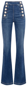 Stijlvolle Denim Jeans Elisabetta Franchi , Blue , Dames - W30,W25,W27,W29