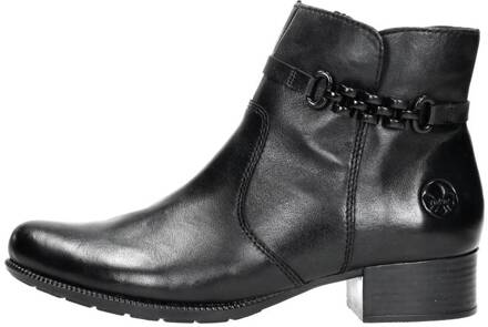 Stijlvolle enkellaars met 3,5 cm hak Rieker , Black , Dames - 37 Eu,39 EU