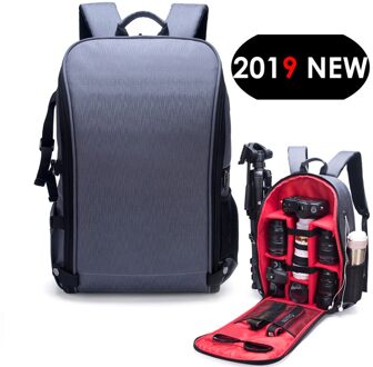 Stijlvolle Fotografie Waterdichte Rugzak Camera Dslr Schouders Bag Nylon Case Fit 15.6Inch Laptop Statief Reizen Outdoor Slr Tassen rood