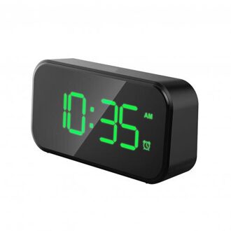 Stijlvolle Full-Screen Led Digitale Display Snooze Touch Wekker Home Decor Desktop Tafel Klok Tijd Bureau Horloge groen