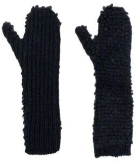 Stijlvolle Gebreide Slip-On Handschoenen Marni , Black , Dames