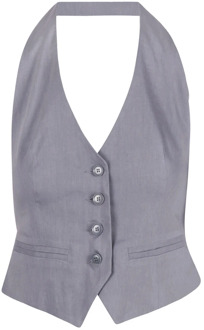 Stijlvolle Gilet Vest voor Vrouwen Jucca , Gray , Dames - M,S,Xs