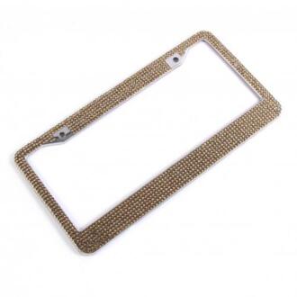 Stijlvolle Glitter Steentjes Amerikaanse Auto Voertuig Achter Nummerplaat Frame Decor geel