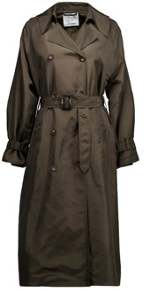 Stijlvolle Groene Trenchcoat voor Vrouwen Co'Couture , Green , Dames - S,Xs