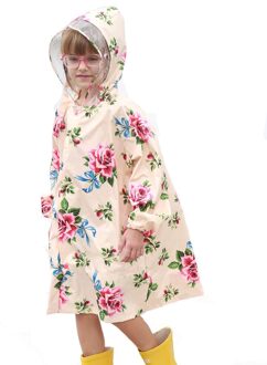 Stijlvolle Grote Bloem Kinderen Regenjas Meisjes Poncho Baby Waterdichte Poncho Regenjas Kids Regenkleding Baby Band Regen Jas