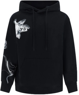 Stijlvolle hoodie voor vrouwen Y-3 , Black , Dames - L,S