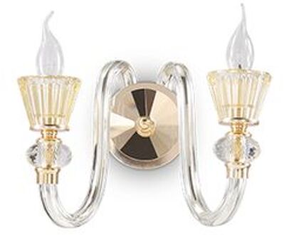 Stijlvolle Ideal Lux Strauss Wandlamp - Modern Design - Goud