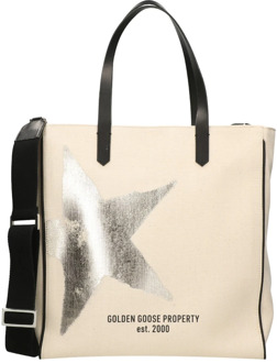 Stijlvolle Japanse Canvas Tote Bag Golden Goose , White , Dames - ONE Size