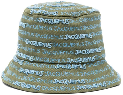 Stijlvolle Khaki Bucket Hat Jacquemus , Green , Heren - 58 CM