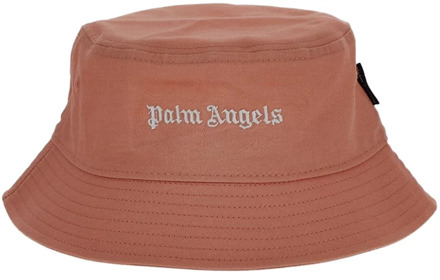 Stijlvolle Logo Bucket Hat Palm Angels , Pink , Unisex - M