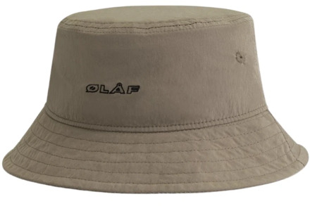 Stijlvolle Nylon Bucket Hat Olaf Hussein , Gray , Heren - ONE Size