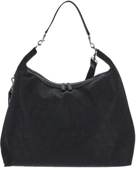 Stijlvolle Nylon Schoudertas MCM , Black , Dames - ONE Size