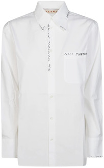 Stijlvolle Overhemd voor Mannen Marni , White , Dames - S,Xs