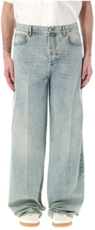 Stijlvolle Oversized Denim Jeans Valentino Garavani , Blue , Heren - W33