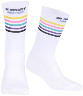 Stijlvolle Professionele Anti Slip Fietsen Sokken Mens Vrouwen Antislip Fiets Wandelen Camping Running Sport Sokken wit