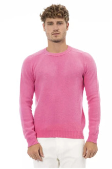 Stijlvolle Roze Crewneck Sweater Alpha Studio , Pink , Heren - Xl,L