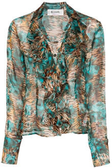 Stijlvolle Shirt Blugirl , Multicolor , Dames - Xl,L,M,S,Xs,2Xs
