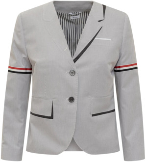 Stijlvolle Single-Breasted Blazer Thom Browne , Gray , Dames - XS