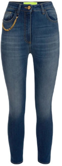 Stijlvolle Skinny Jeans voor Vrouwen Elisabetta Franchi , Blue , Dames - W30,W28