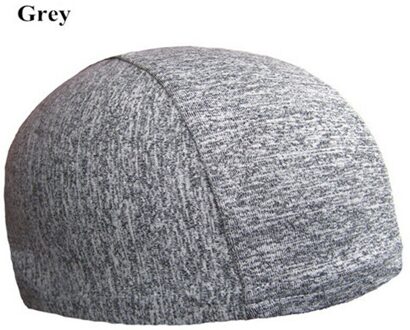 Stijlvolle Stretch Beanie Hoed Sport Running Fietsen Zachte Dunne Warme Katoen Skull Cap sneldrogend cap Effen Cap Grijs