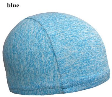 Stijlvolle Stretch Beanie Hoed Sport Running Fietsen Zachte Dunne Warme Katoen Skull Cap sneldrogend cap Effen Cap licht blauw