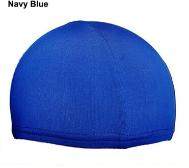 Stijlvolle Stretch Beanie Hoed Sport Running Fietsen Zachte Dunne Warme Katoen Skull Cap sneldrogend cap Effen Cap marine blauw