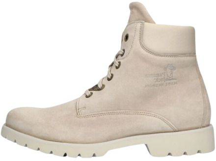 Stijlvolle Suède Veterboots Panama Jack , Beige , Dames - 36 Eu,37 Eu,40 Eu,38 Eu,39 EU