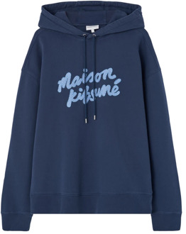 Stijlvolle Sweaters Collectie Maison Kitsuné , Blue , Heren - L,M,S