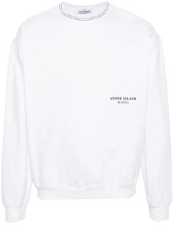 Stijlvolle Sweatshirt voor Mannen Stone Island , White , Heren - L,M