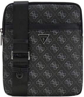 Stijlvolle Synthetische Huid Messenger Tas Guess , Black , Heren - ONE Size