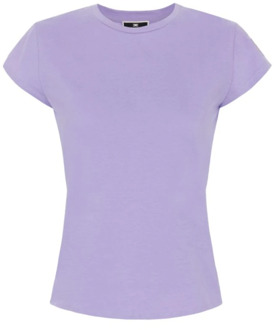 Stijlvolle T-Shirt Elisabetta Franchi , Purple , Dames - 2Xl,L,M,S,Xs