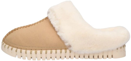 Stijlvolle Tulip3871 Pantoffels Ilse Jacobsen Hornbæk , Beige , Dames - 39 EU