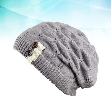 Stijlvolle Winter Hoed Eenvoudige Warmer Cap Koude Bescherming Hoed Creatieve Outdoor Gebreide Hoed Voor Lady Meisjes (Rood) khaki