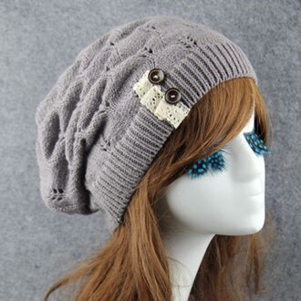 Stijlvolle Winter Hoed Eenvoudige Warmer Cap Koude Bescherming Hoed Creatieve Outdoor Gebreide Hoed Voor Lady Meisjes (Rood) khaki