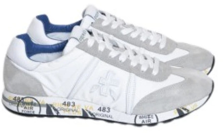 Stijlvolle witte en grijze sneakers voor heren Premiata , White , Heren - 41 Eu,46 Eu,45 Eu,43 Eu,44 Eu,42 EU