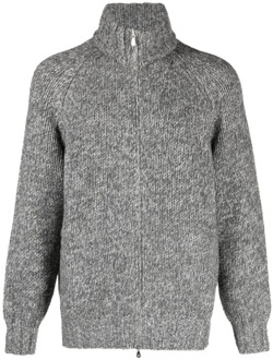 Stijlvolle Zip-through Sweatshirt Brunello Cucinelli , Gray , Heren - 2XL