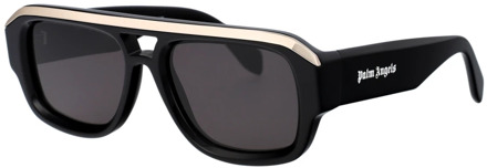 Stijlvolle zonnebril voor zonnige dagen Palm Angels , Black , Unisex - 54 MM