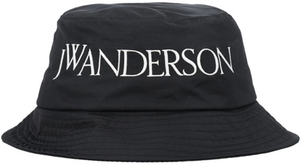 Stijlvolle zwarte bucket hoed met logo JW Anderson , Black , Heren - M,S,One Size,M/L,S/M