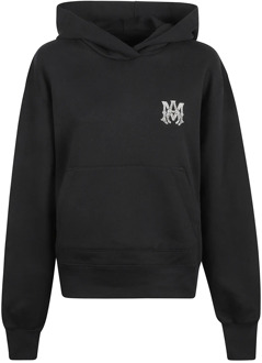 Stijlvolle Zwarte Katoenen Sweatshirt voor Dames Amiri , Black , Dames - S,Xs