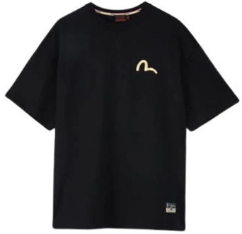 Stijlvolle Zwarte T-shirts en Polos Evisu , Black , Heren - Xl,L,M